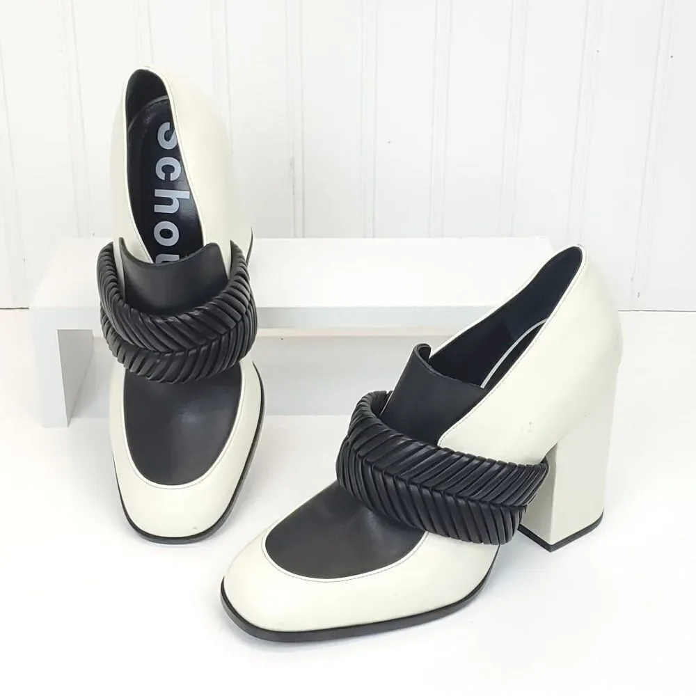 Proenza Schouler Ivory White Leather Pumps SH-0046f3